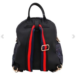 Justconchetta Bags - Black Glitter Backpack Justconchetta Bags - Black Glitter Backpack